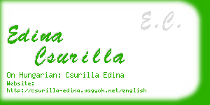 edina csurilla business card